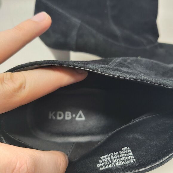 Kelsi Dagger Brooklyn Women's Size 10 Black Suede Leather Round Toe Ankle Boots - Picture 7 of 8